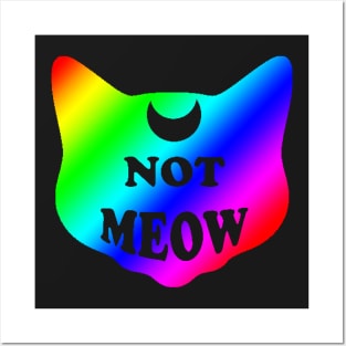 Not Meow (Rainbow) Posters and Art